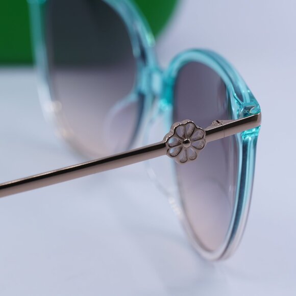 Kate Spade KRISTINA/G/S 0IWB FF Cat Eye Sunglasses - Green/Gold/Grey main image 11